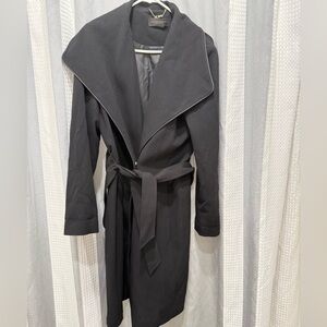 DKNY Wide Collar Wrap-Over Coat DKNY